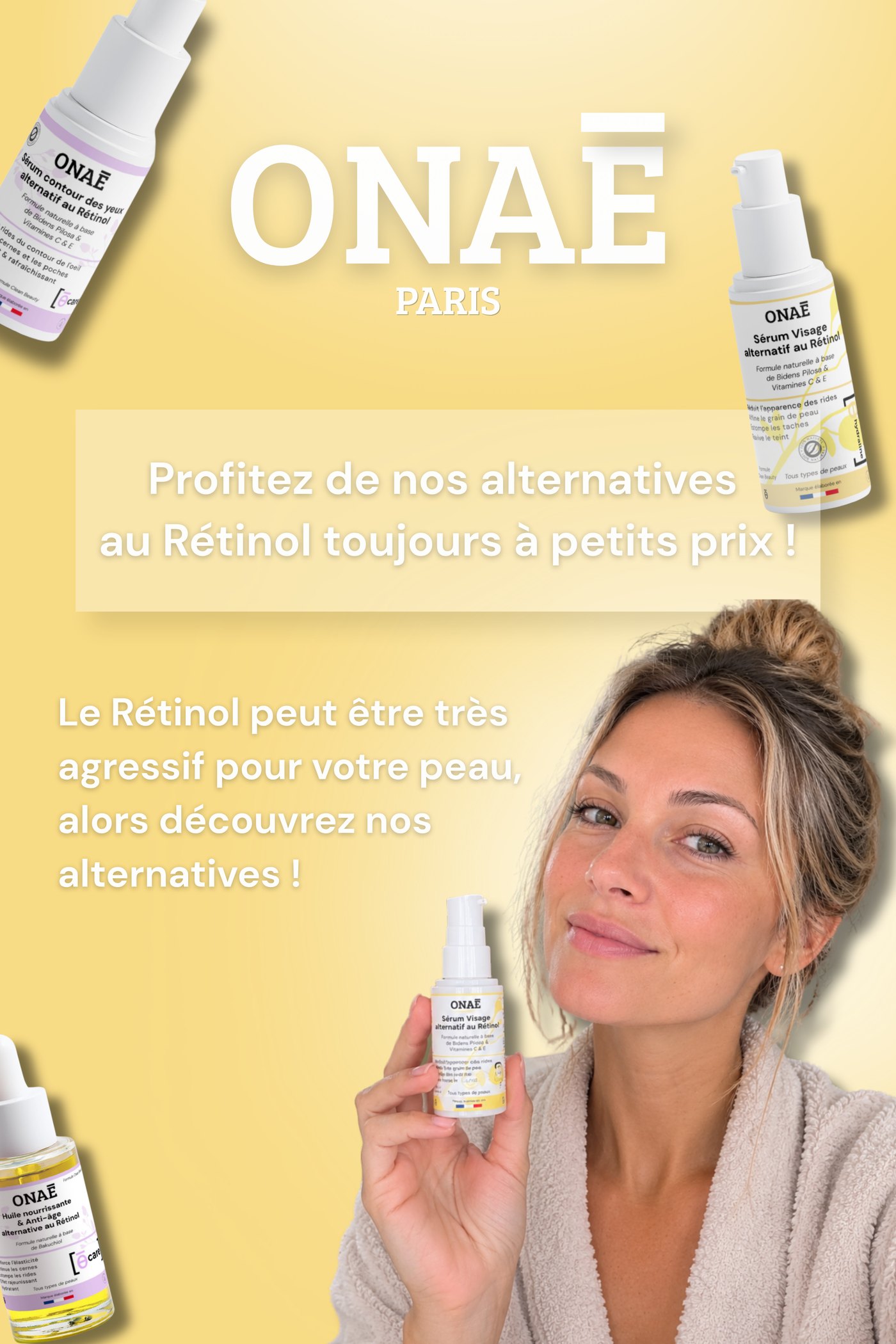 Onaé Paris : profitez de nos alternatives au Rétinol toujours à petits prix